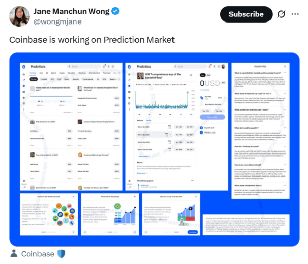 Coinbase открывает собственную платформу для прогнозирования